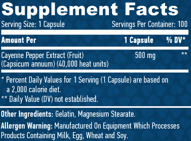 Cayenne Pepper Extract 40000 H.U. - 100 капс